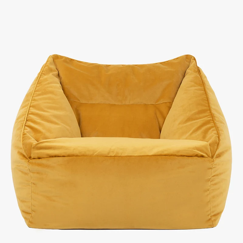 Natalia Sessel-Sitzsack mit Samtbezug, Gelb