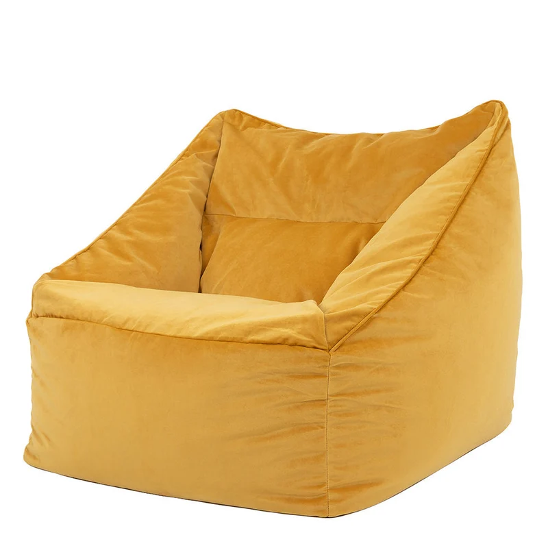 Natalia Sessel-Sitzsack mit Samtbezug, Gelb