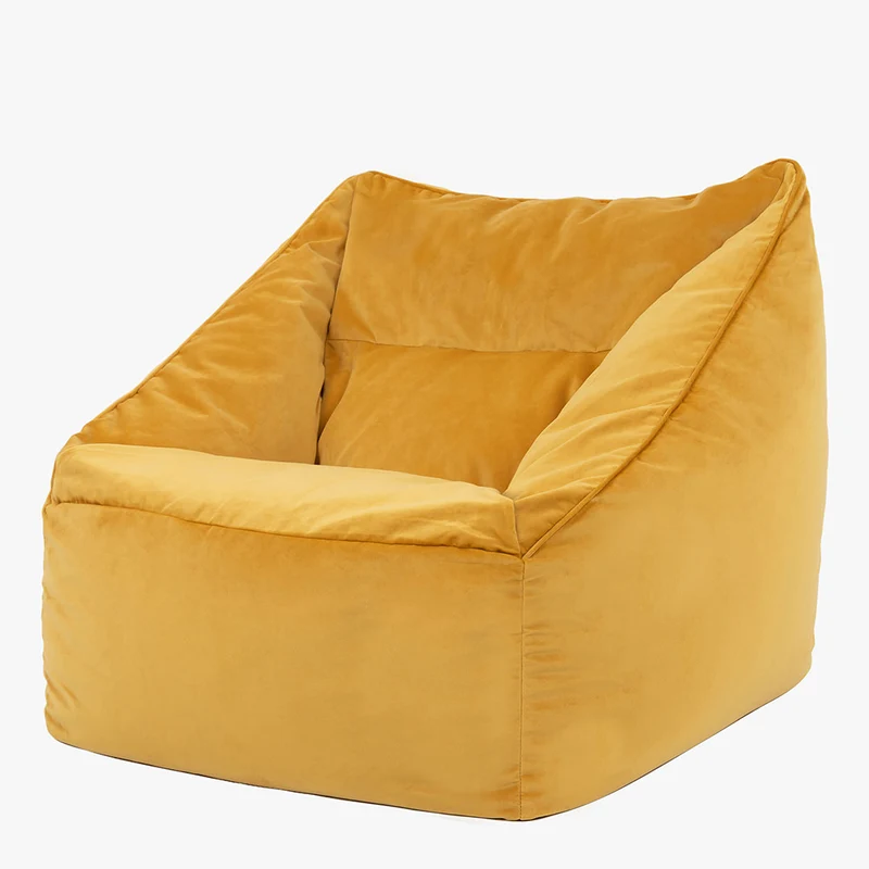 Natalia Sessel-Sitzsack mit Samtbezug, Gelb