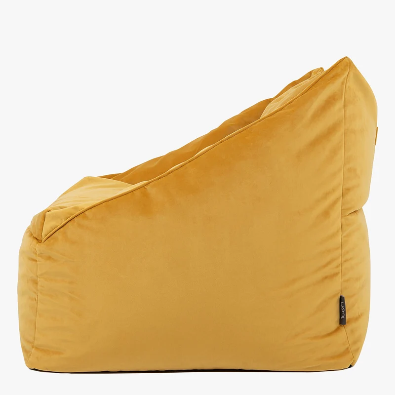 Natalia Sessel-Sitzsack mit Samtbezug, Gelb
