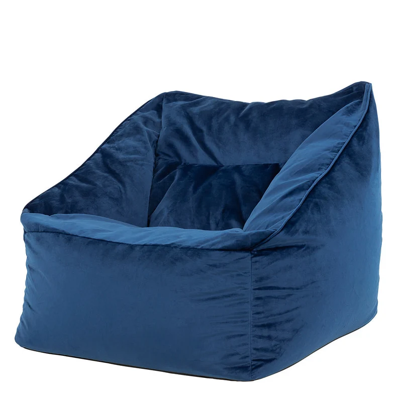 Natalia Samt-Sitzsack – Marineblau