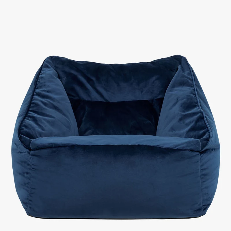 Natalia Samt-Sitzsack – Marineblau