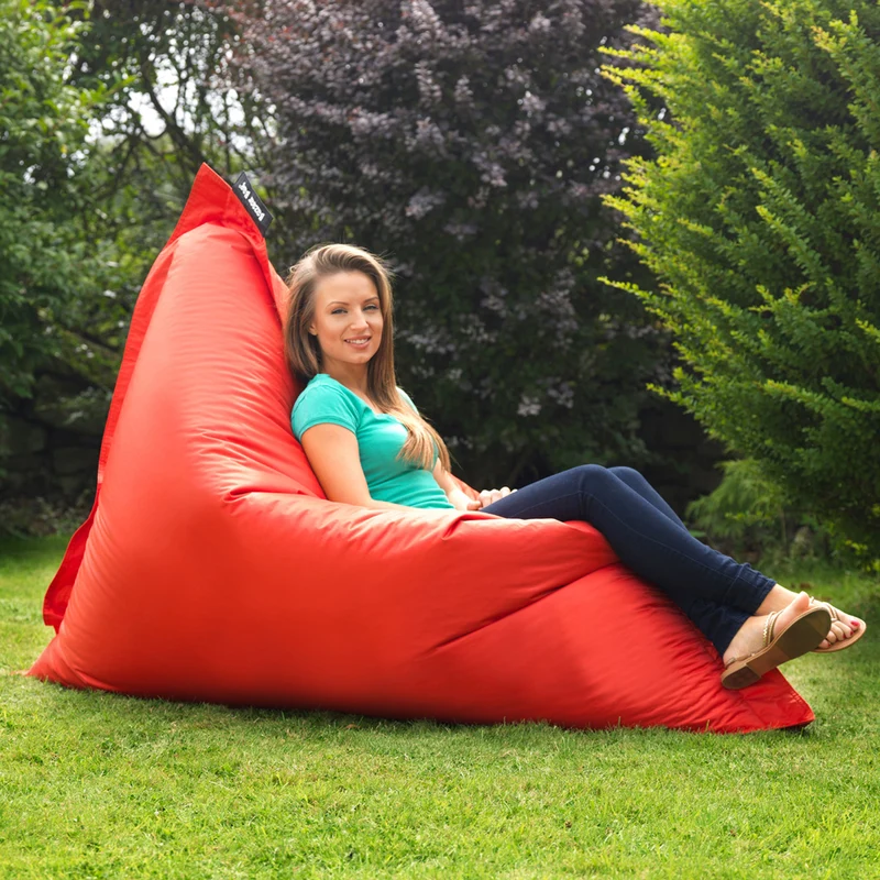 Riesiges Bodenkissen, Sitzsack, Innen/Außen – Rot
