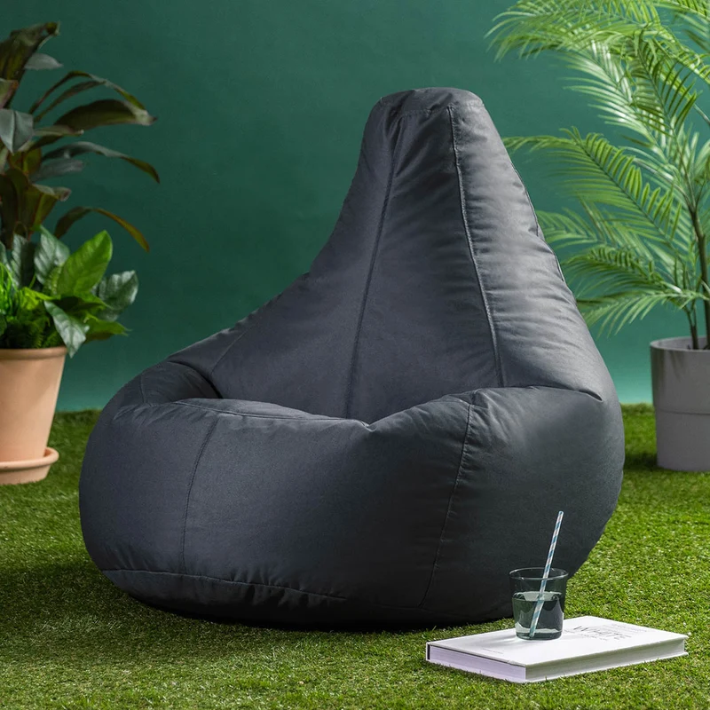 Recliner Sitzsack für den Innen- und Außenbereich, Dunkelgrau