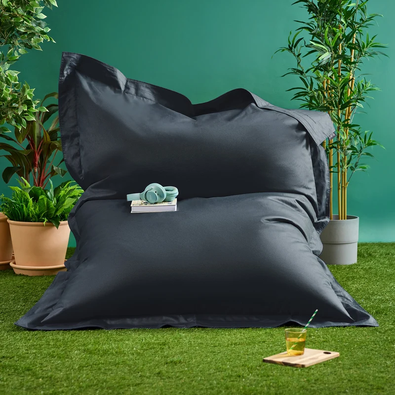 Bazaar Bag® Riesiger Indoor- & Outdoor-Sitzsack – Schiefergrau