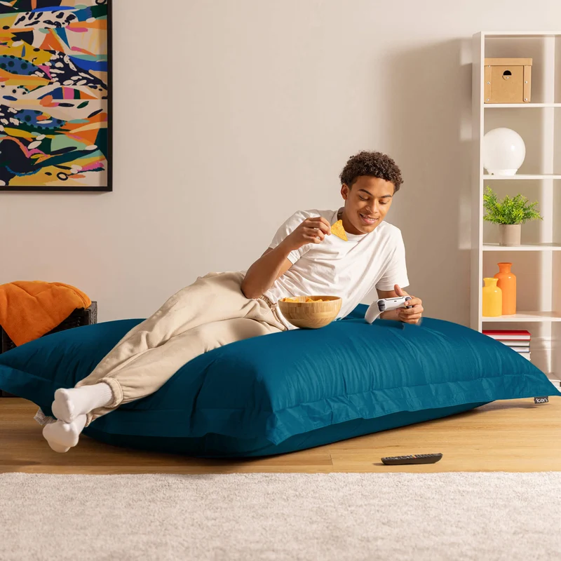 Bazaar Bag® Riesiger Sitzsack für drinnen und draußen – Petrol