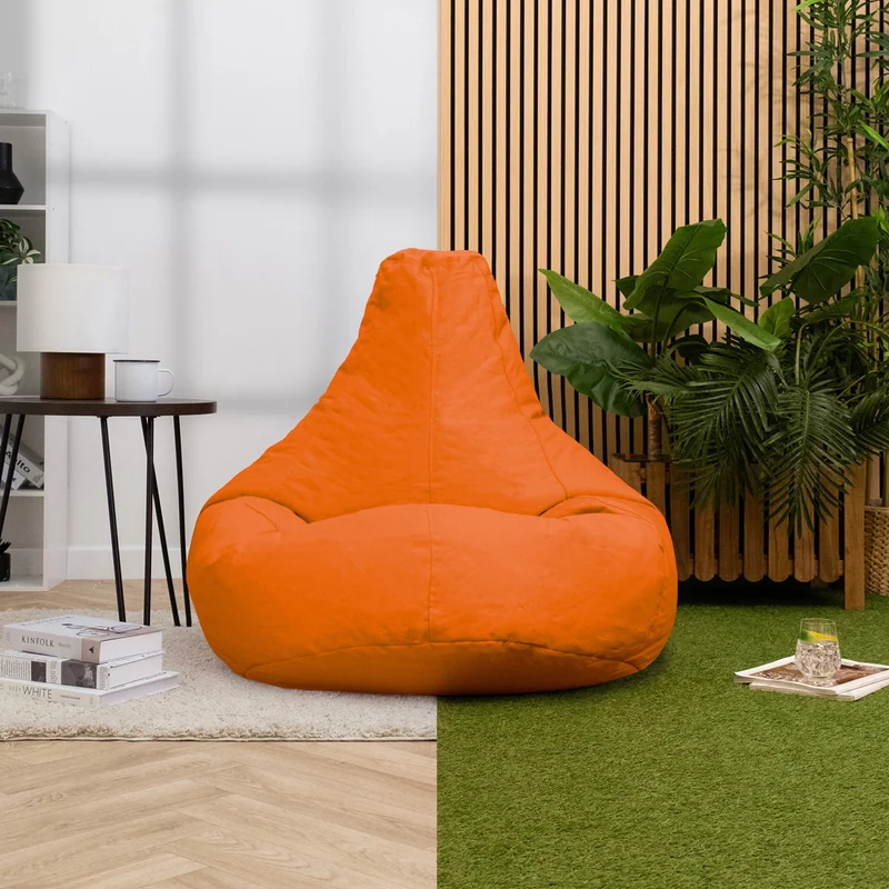 Dalton Sitzsack-Sessel für drinnen und draußen – Gaming-Sitzsack – Burnt Orange