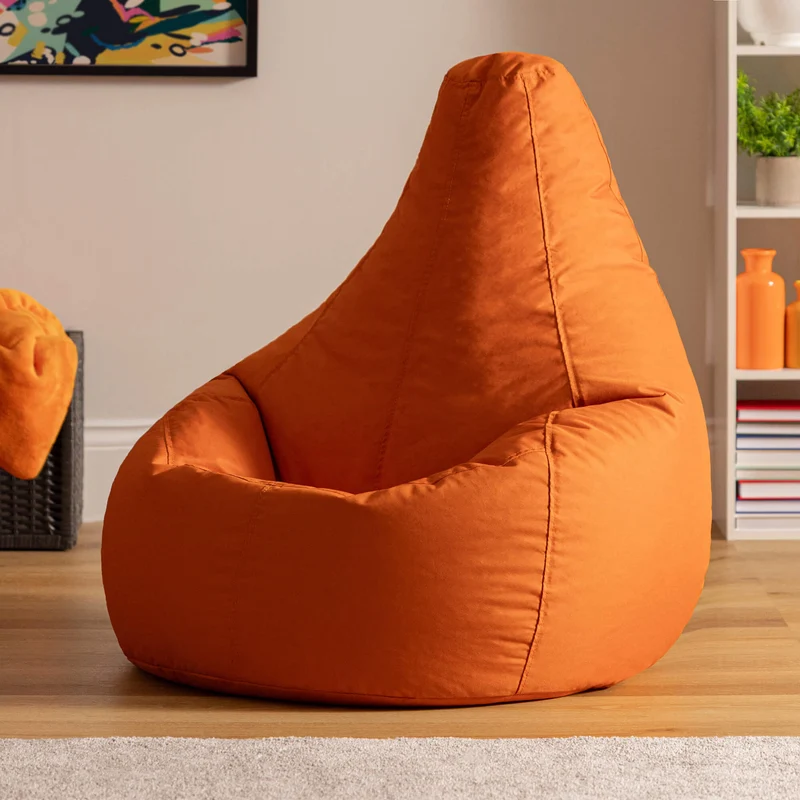 Dalton Sitzsack-Sessel für drinnen und draußen – Gaming-Sitzsack – Burnt Orange