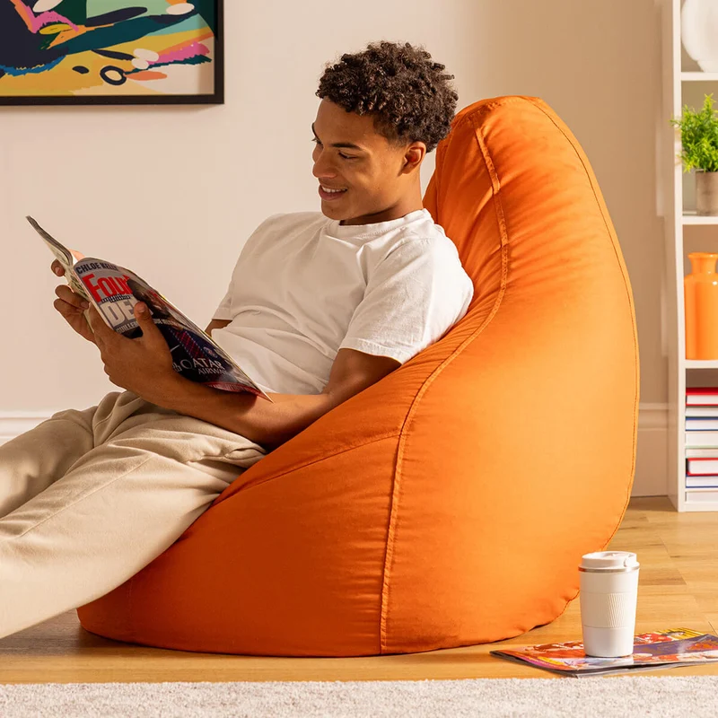 Dalton Sitzsack-Sessel für drinnen und draußen – Gaming-Sitzsack – Burnt Orange