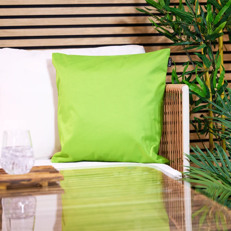 Einfaches Indoor-Outdoor Kissen - Limettengrün