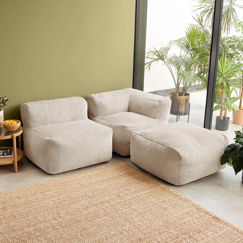 Zen Modulares Sofa, Jumbo Cord, Stein