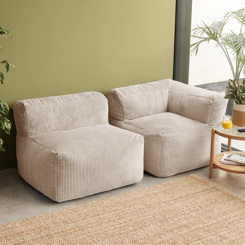 Zen Modulares Sofa, Jumbo Cord, Stein