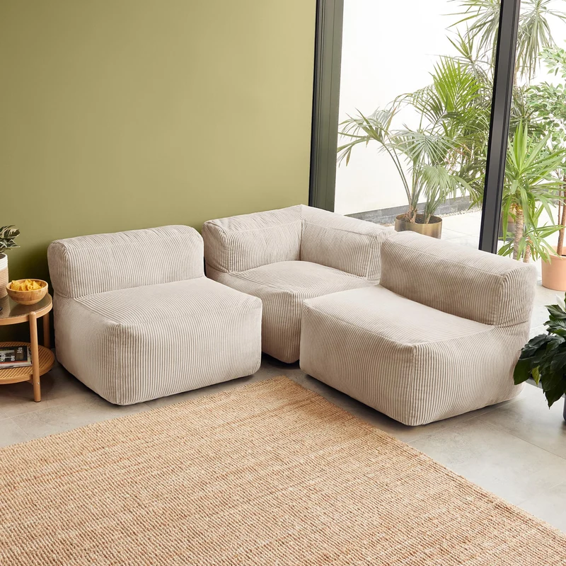 Zen Modulares Sofa, Jumbo Cord, Stein