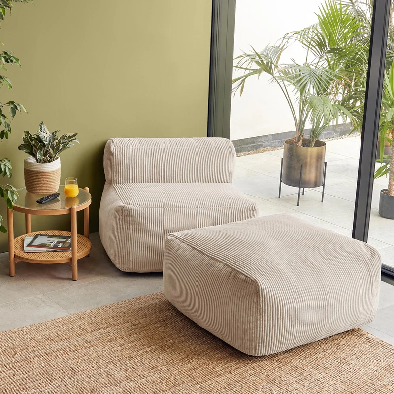 Zen Modulares Sofa, Jumbo Cord, Stein