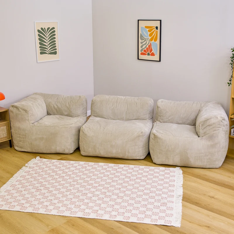 Zen Modulares Sofa, Jumbo Cord, Stein