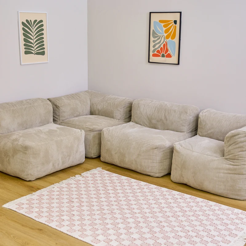 Zen Modulares Sofa, Jumbo Cord, Stein