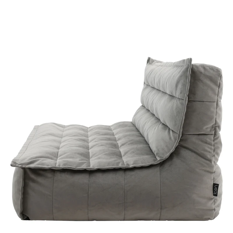 Kota Samt-Sofa, Dunkengrau