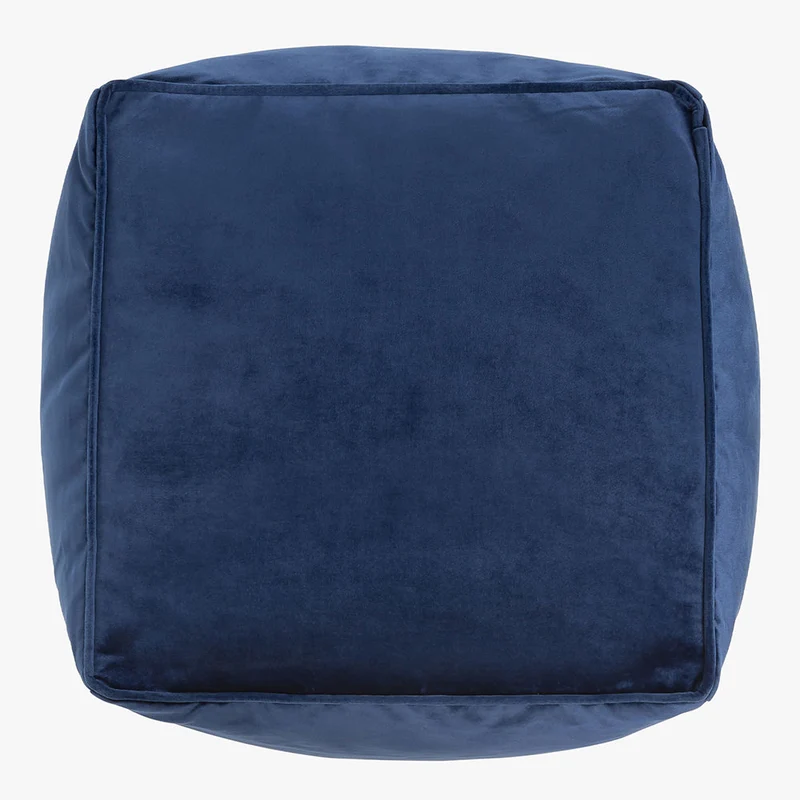Amara Samt-Sitzhocker – Marineblau