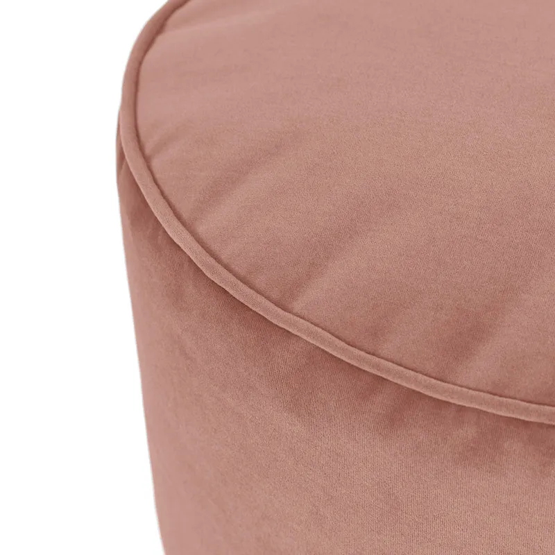 Milano Samt-Pouffe-Hocker – Rosa