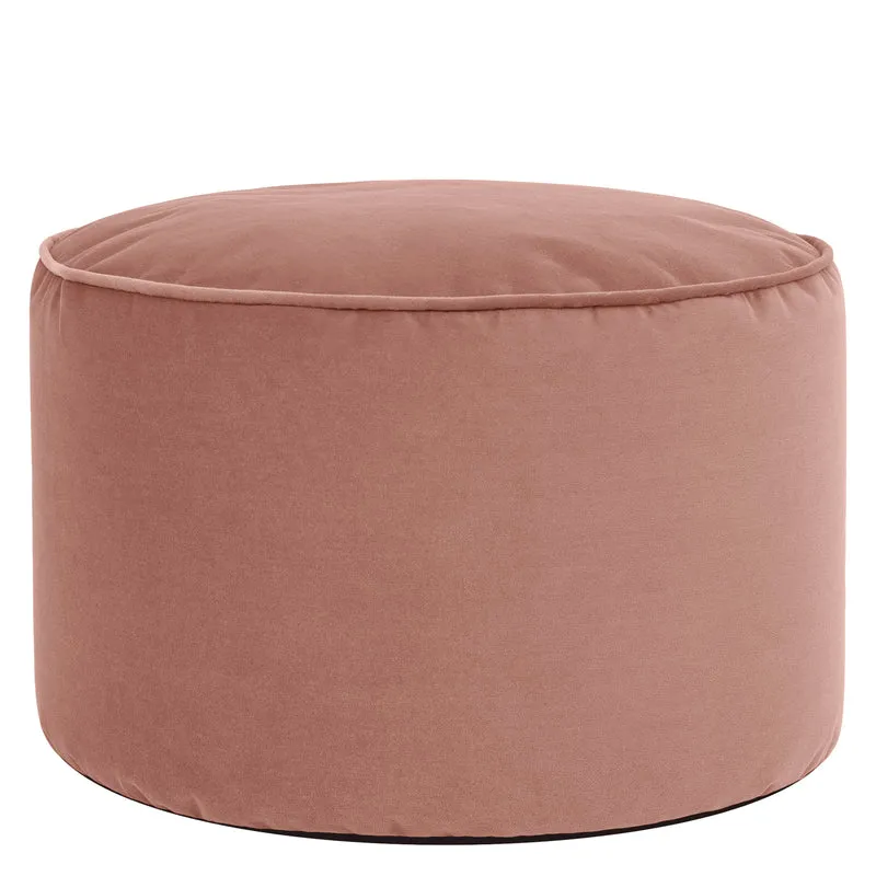 Milano Samt-Pouffe-Hocker – Rosa