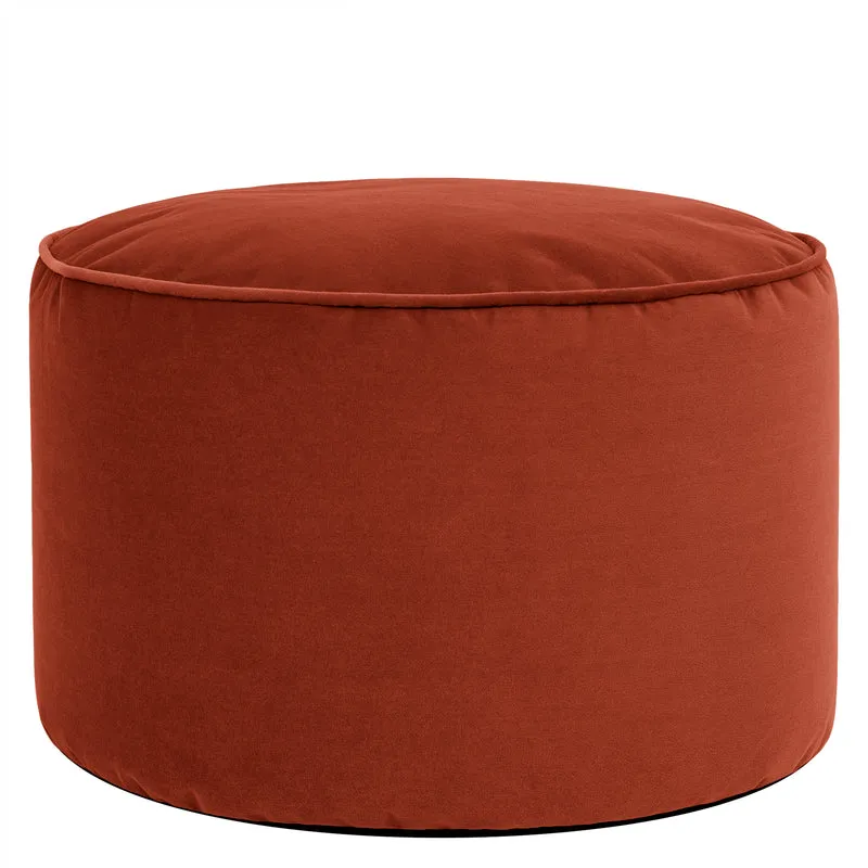 Milano Samt-Sitzpouf - Terrakotta