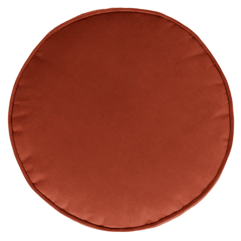 Milano Samt-Sitzpouf - Terrakotta