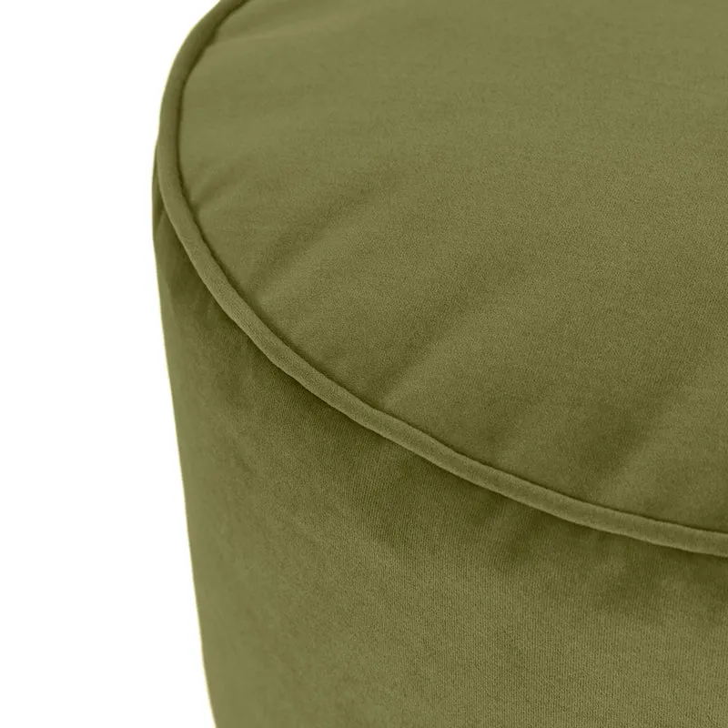 Milano Samt-Sitzpouf – Olive