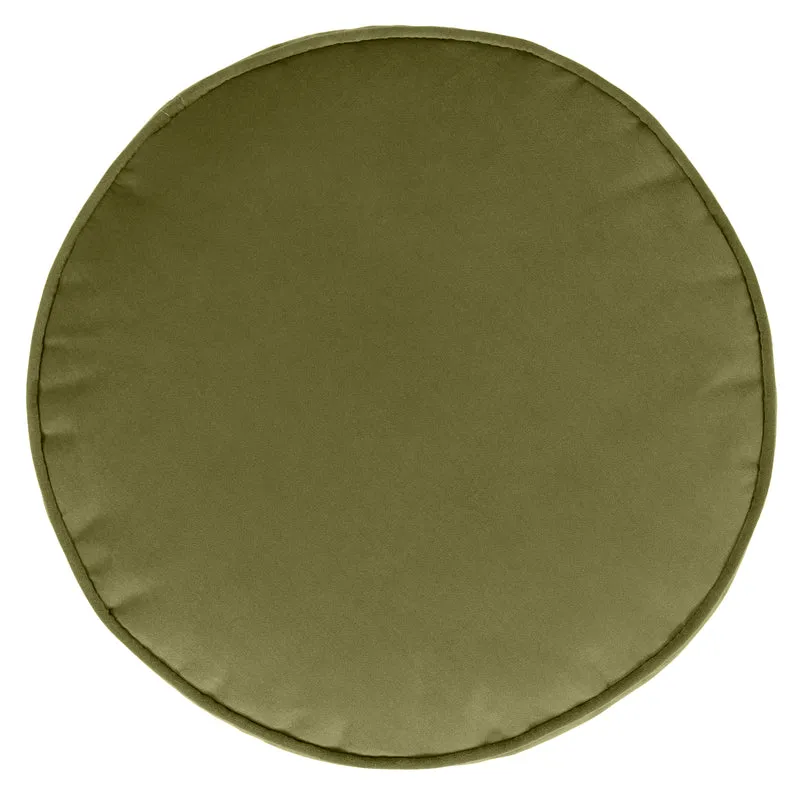 Milano Samt-Sitzpouf – Olive