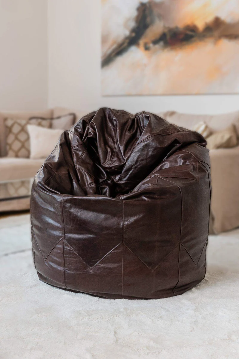 Sitzsack aus Leder Premium, Groß - Bahia