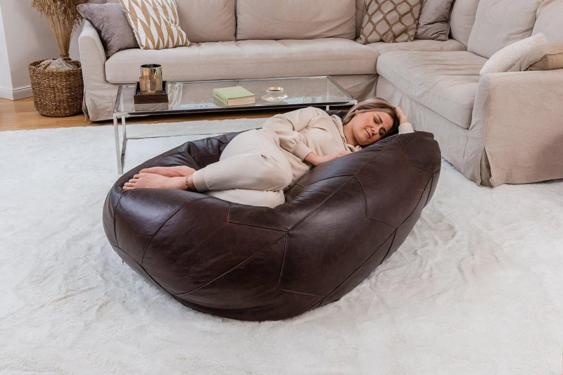 Sitzsack aus Leder Premium, Groß - Bahia