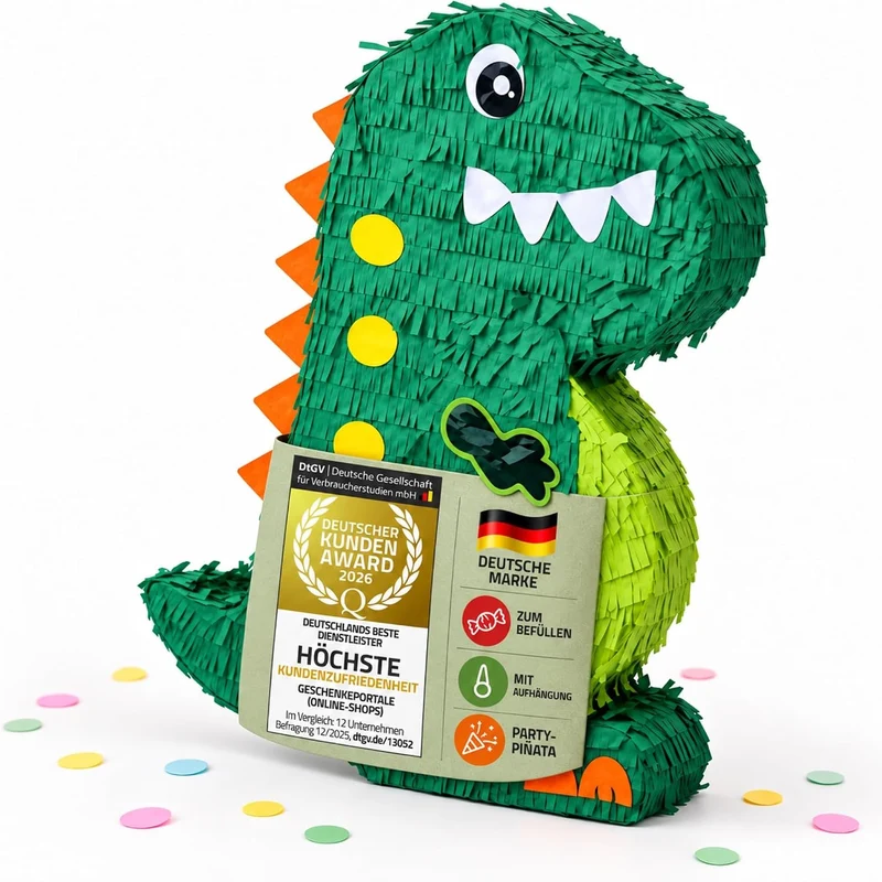 Dinosaurier Pinata für Kindergeburtstag - Deko-Highlight
