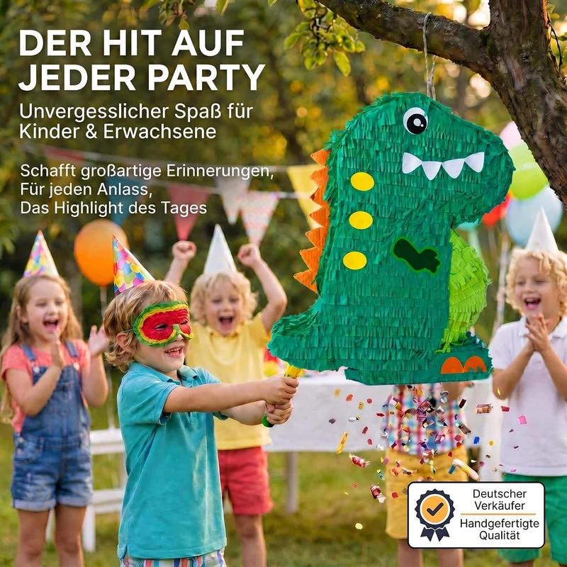 Dinosaurier Pinata für Kindergeburtstag - Deko-Highlight