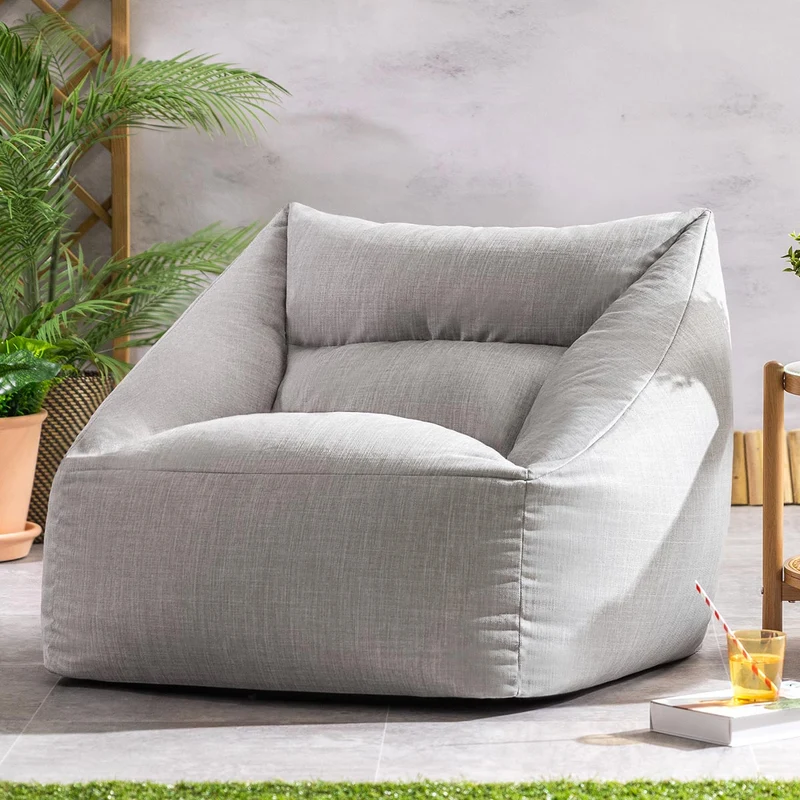 Natalia Gewebter Outdoor-Sessel-Sitzsack, Grau