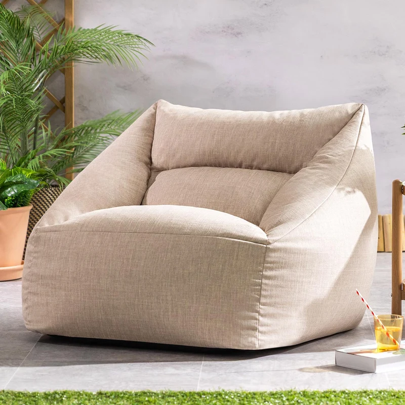 Natalia Gewebter Outdoor-Sessel-Sitzsack, Naturfarben
