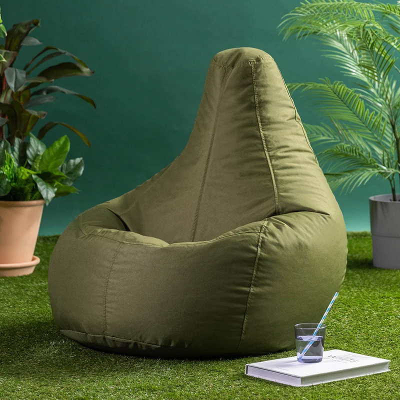 Dalton Liegestuhl Indoor-Outdoor Gaming Sitzsack – Khakigrün