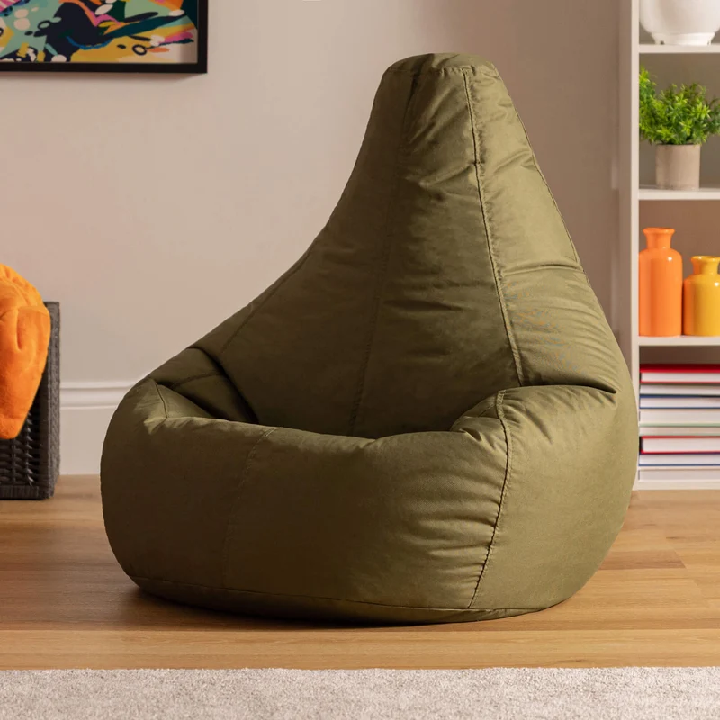 Dalton Liegestuhl Indoor-Outdoor Gaming Sitzsack – Khakigrün