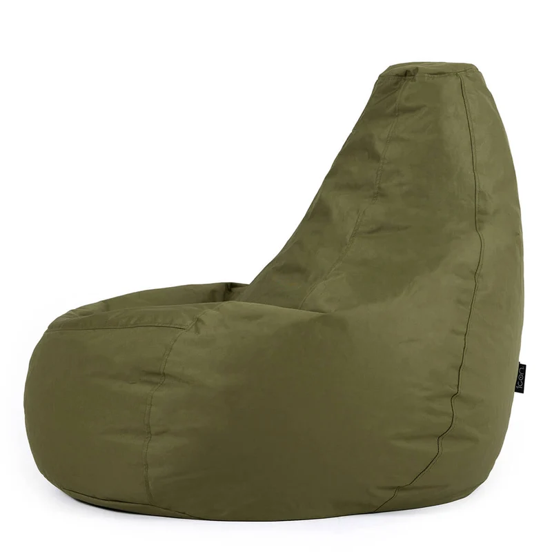 Dalton Liegestuhl Indoor-Outdoor Gaming Sitzsack – Khakigrün