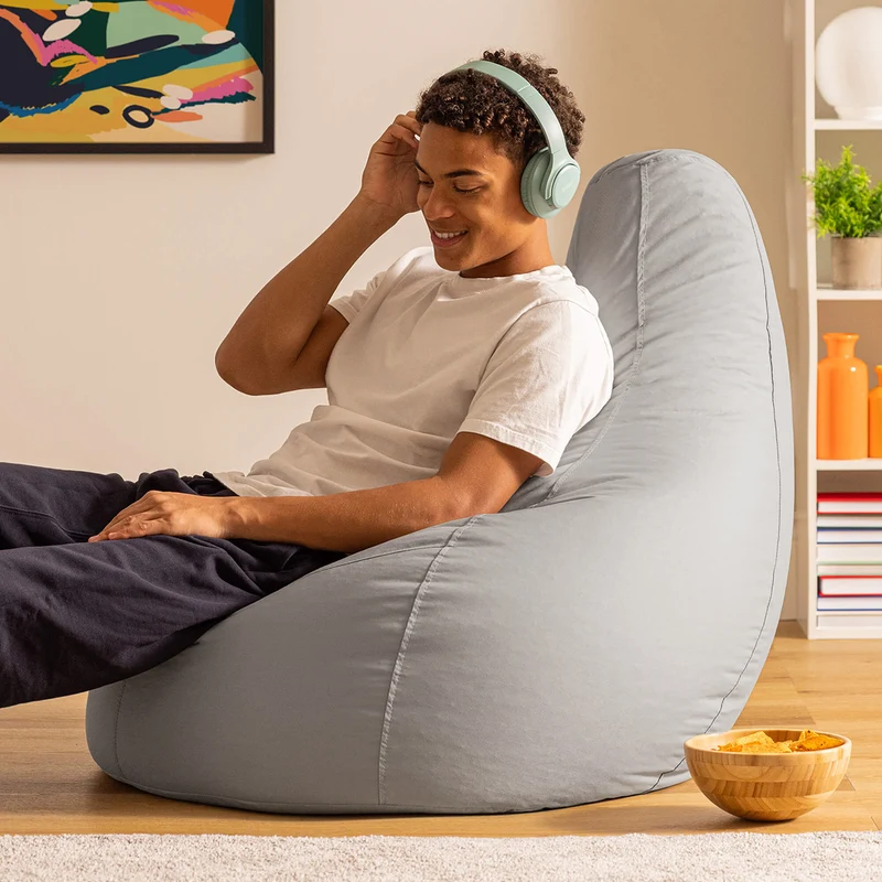 Dalton Relaxsessel Indoor-Outdoor Gaming Sitzsack – Grau