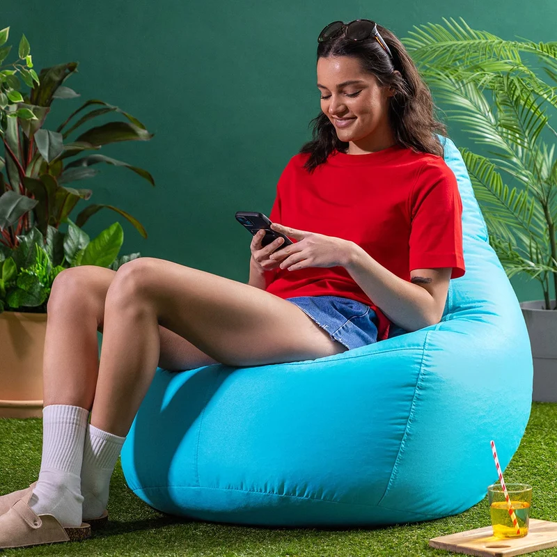 Dalton Relaxsessel Gaming-Sitzsack für drinnen und draußen – Aqua