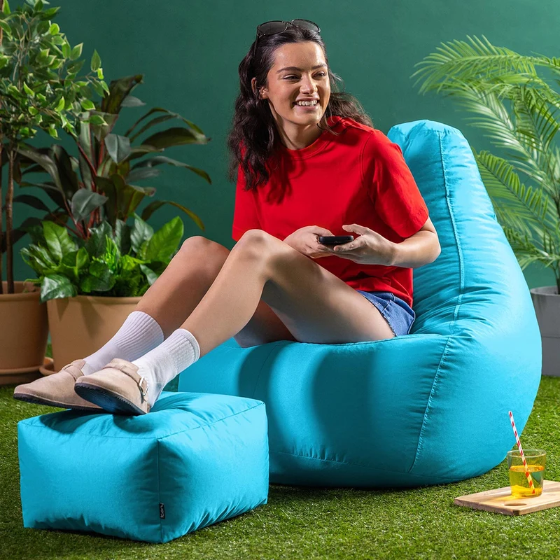 Dalton Relaxsessel Gaming-Sitzsack für drinnen und draußen – Aqua