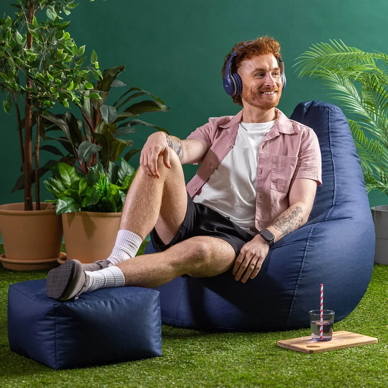 Recliner Sitzsack für den Innen- und Außenbereich, Dunkenblau