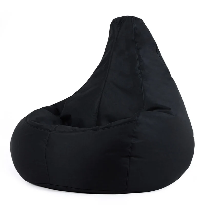 Recliner Sitzsack für den Innen- und Außenbereich, Schwarz