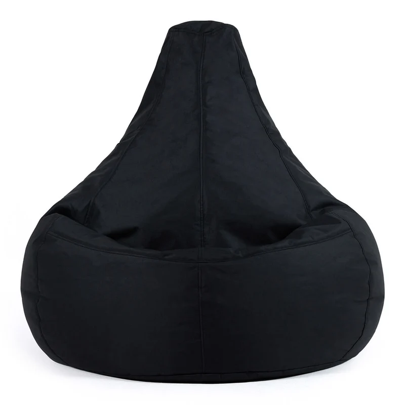 Recliner Sitzsack für den Innen- und Außenbereich, Schwarz