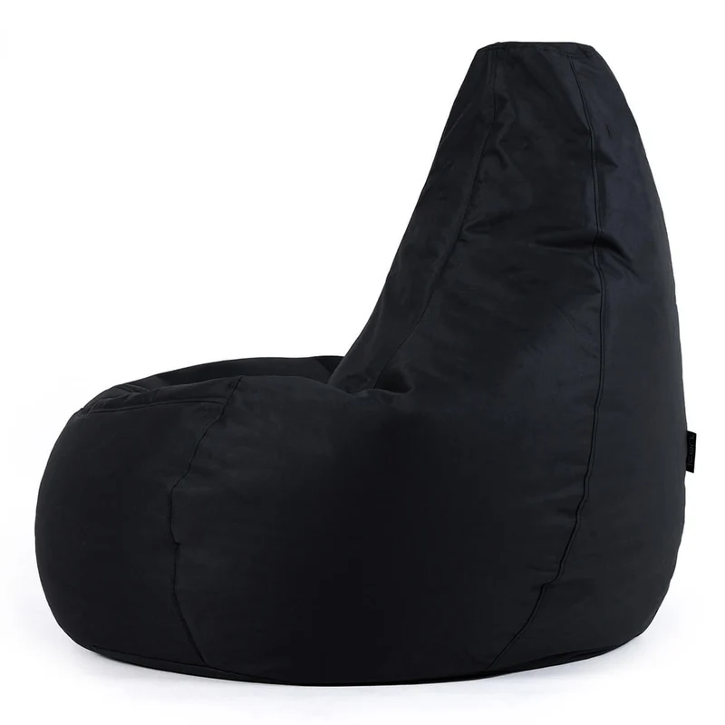 Recliner Sitzsack für den Innen- und Außenbereich, Schwarz