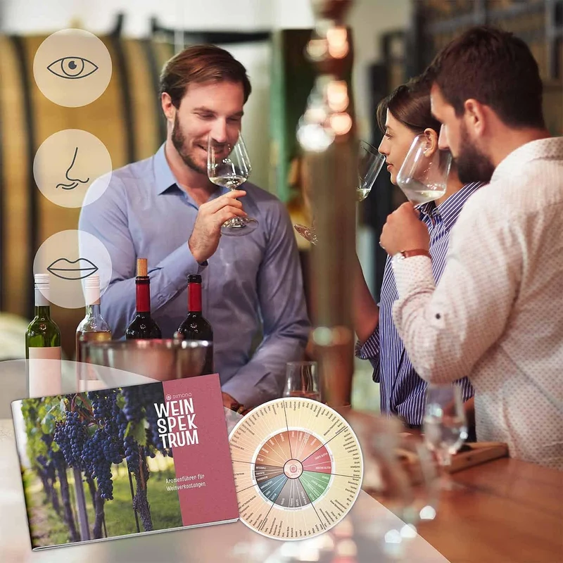 Wein Aromarad Deluxe - Exklusives Sommelier-Tool für Weinliebhaber