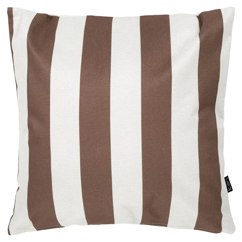 Stripe Indoor-Outdoor Kissen – Braun