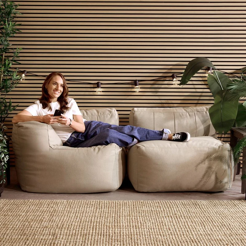 Zen Modularer Sofa, Olefin, Steingrau