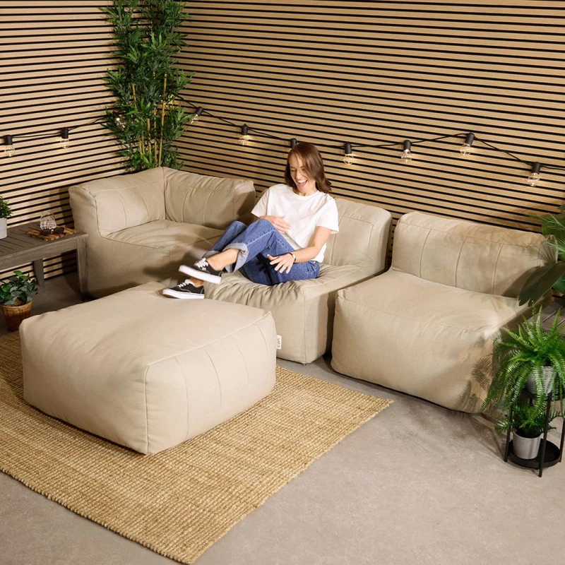 Zen Modularer Sofa, Olefin, Steingrau