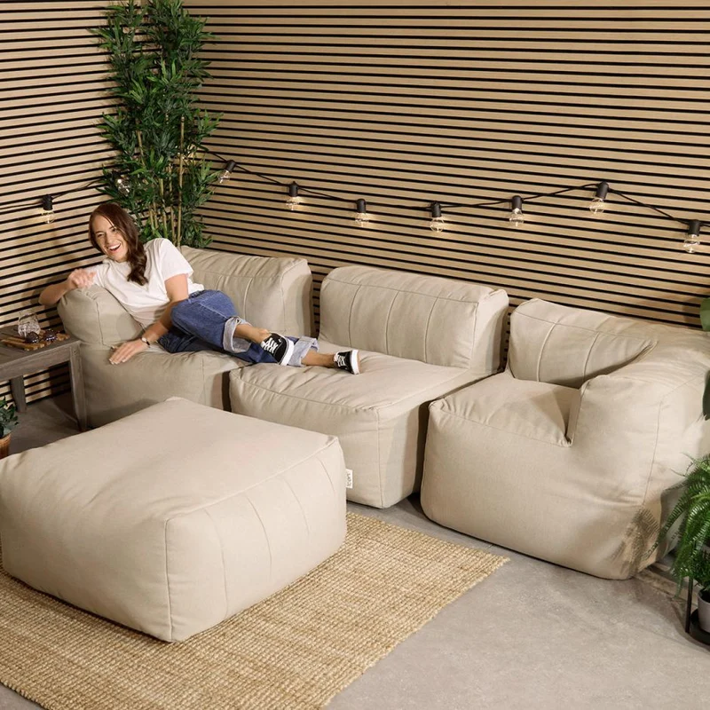 Zen Modularer Sofa, Olefin, Steingrau
