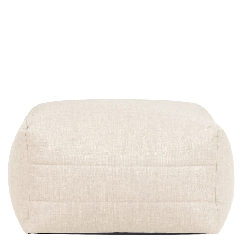 Noa Modularer Sitzsack-Fußhocker, Outdoor-Gewebe, Naturfarbe